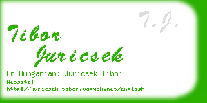 tibor juricsek business card